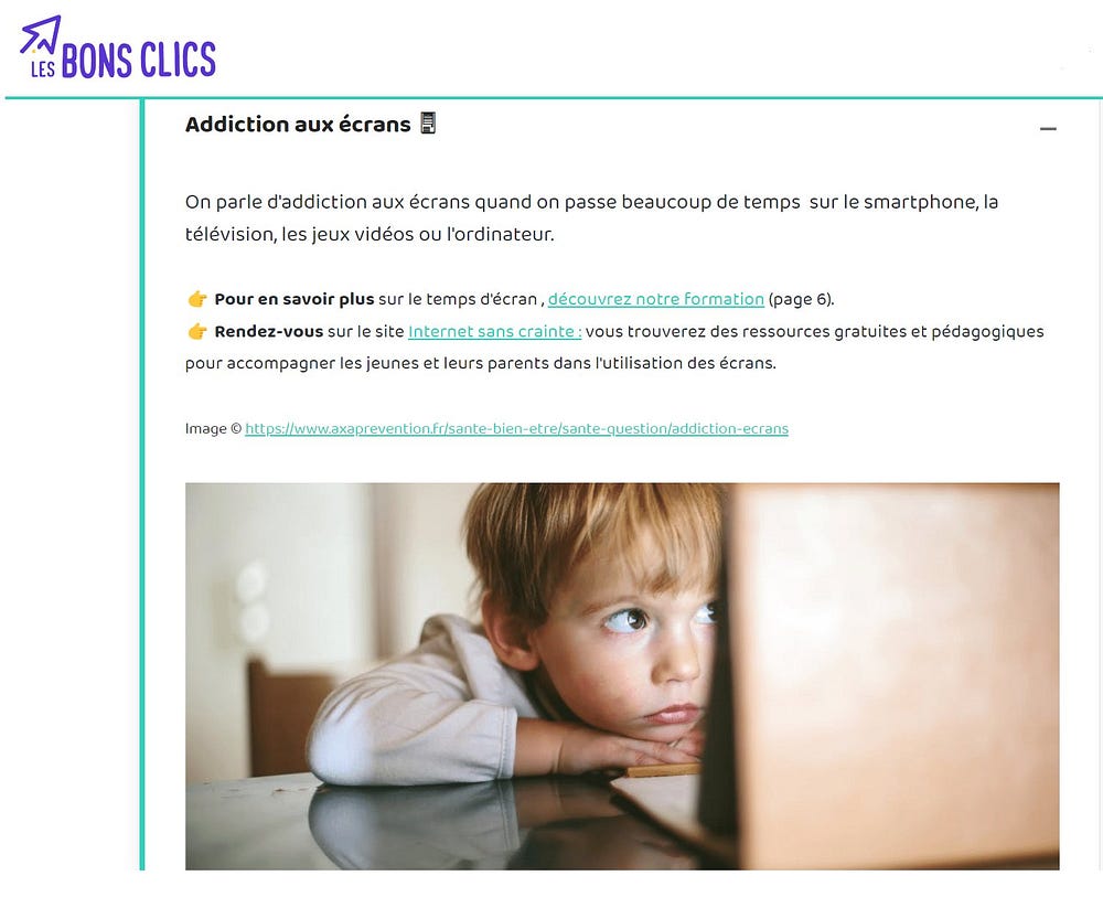 Santé mentale 2 Capture d'écran du site les bons clics